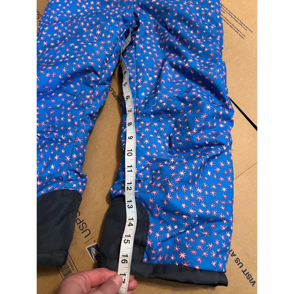 Arctic Zone Kids Blue Star Print Snow Bib Ski Pants Jumpsuit winter girl 5T - Picture 6 of 9